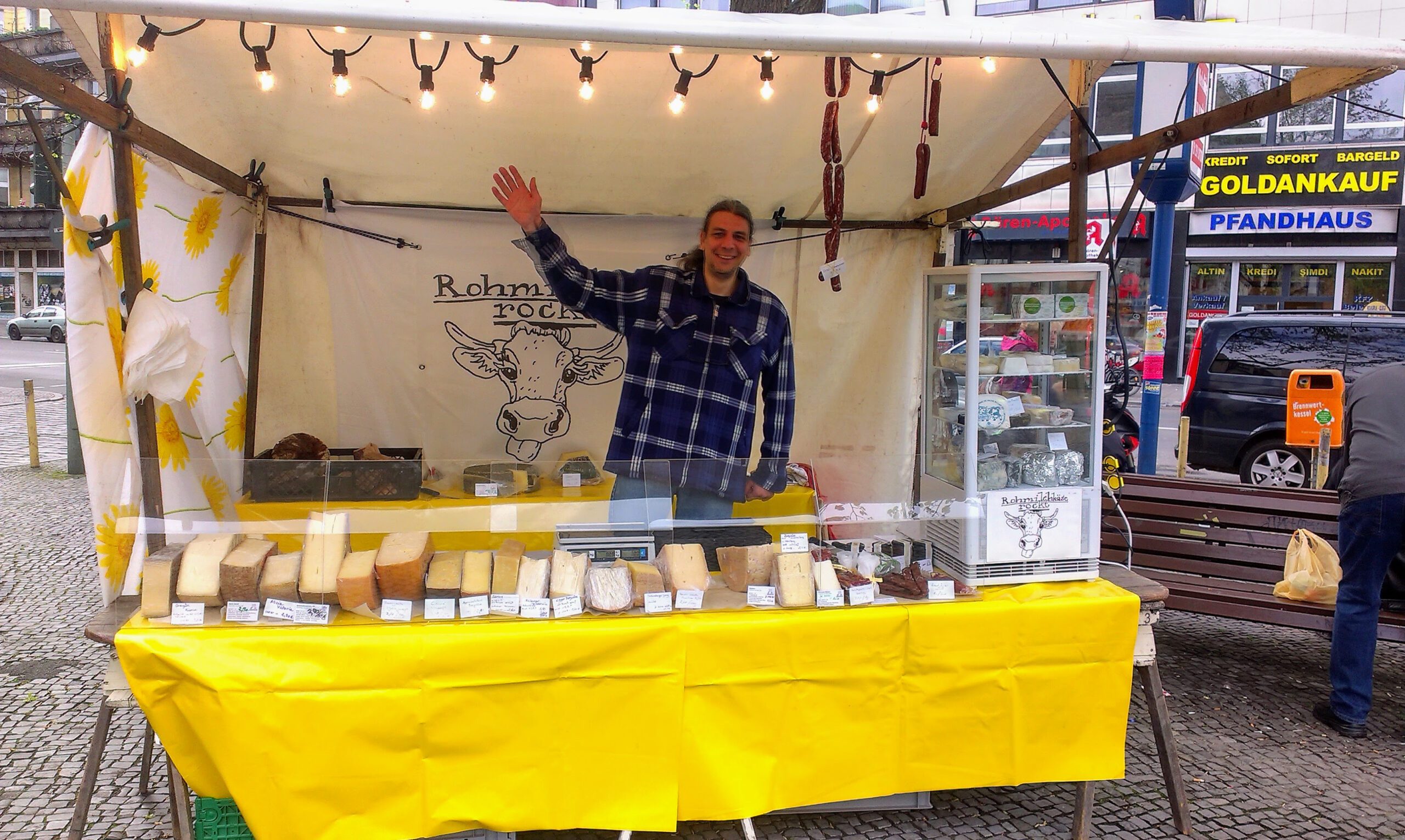 Peppikäse-Marktstand in Rixdorf